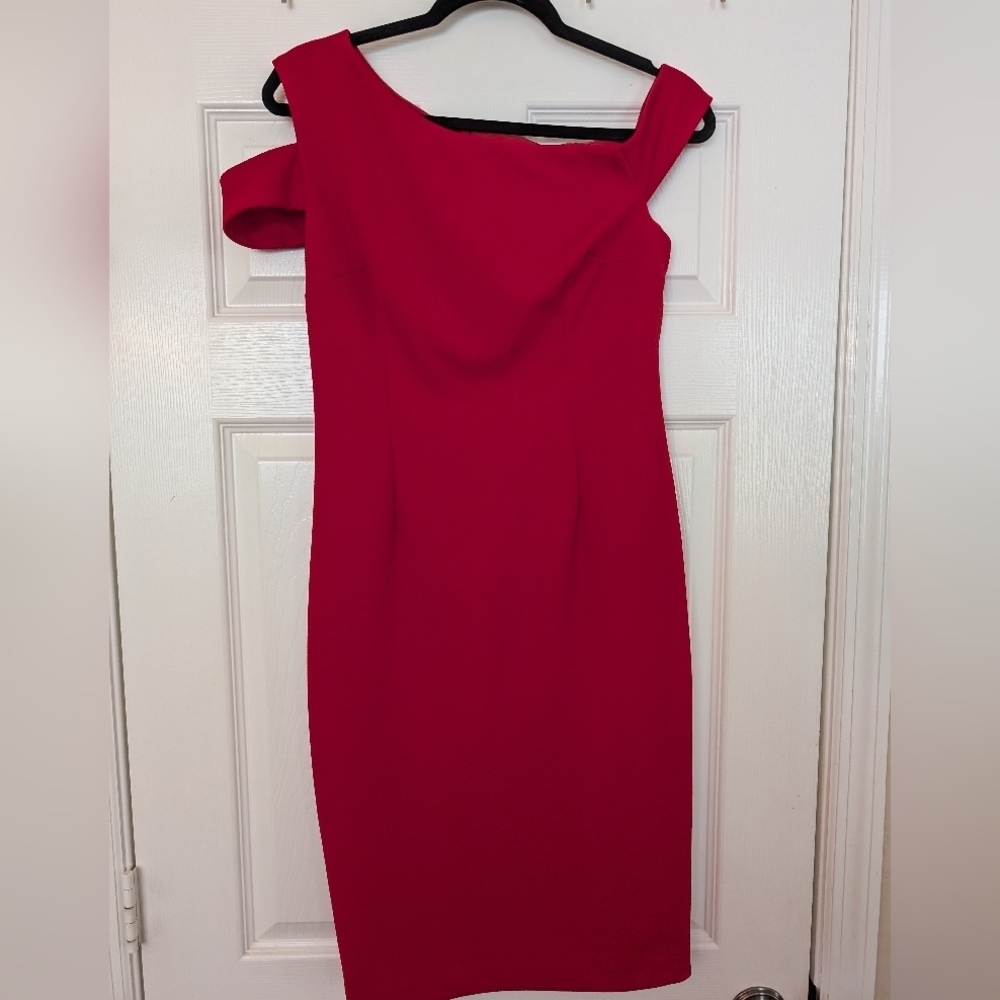 TRINA TURK Off-Shoulder Sheath Dress